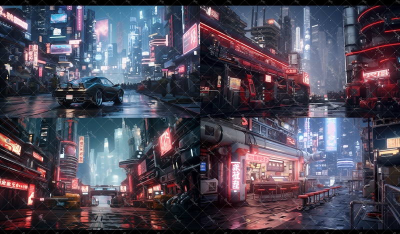 背景素材集(近未来都市NeoTokyo)60枚セット 無料版有