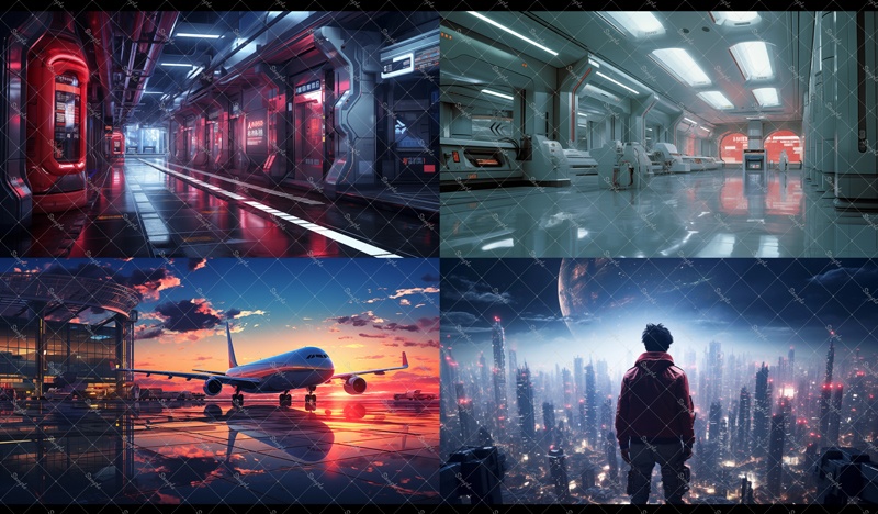 背景素材集(近未来都市NeoTokyo)60枚セット 無料版有