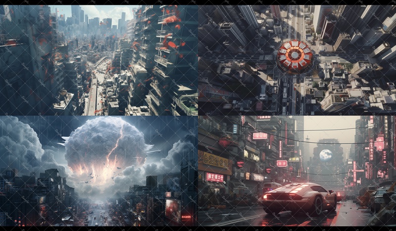 背景素材集(近未来都市NeoTokyo)60枚セット 無料版有