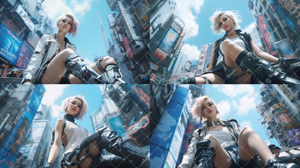 近未来CG風キャラクター素材(全56枚セット) 無料版有