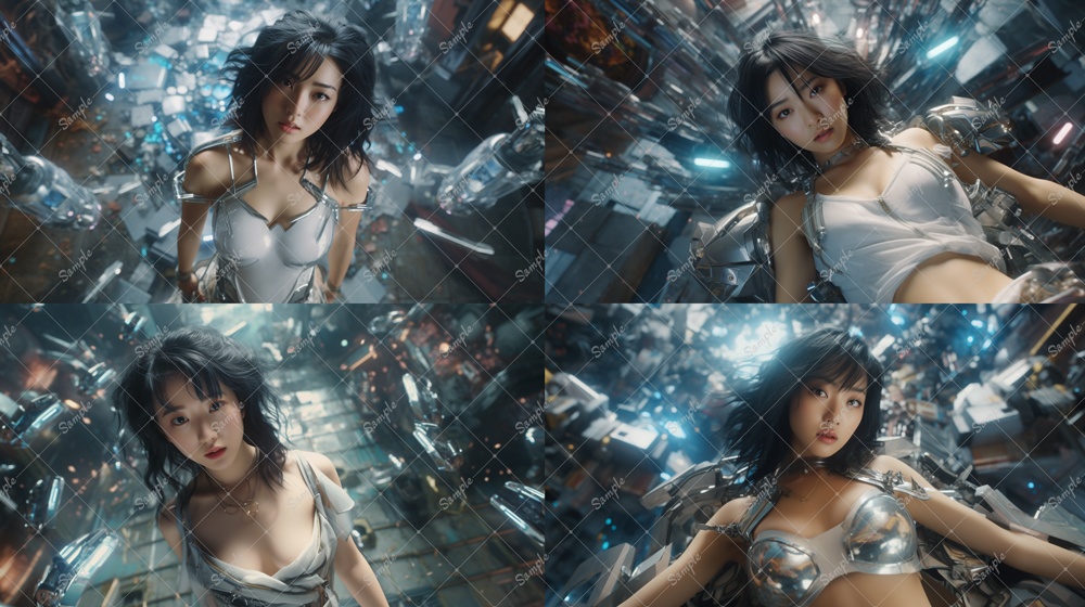 近未来CG風キャラクター素材(全56枚セット) 無料版有