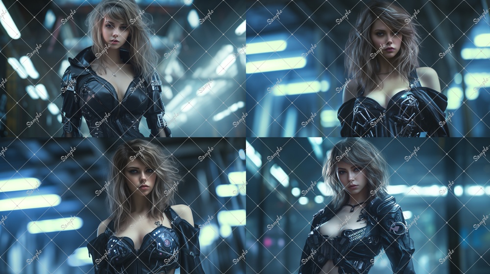 近未来CG風キャラクター素材(全56枚セット) 無料版有