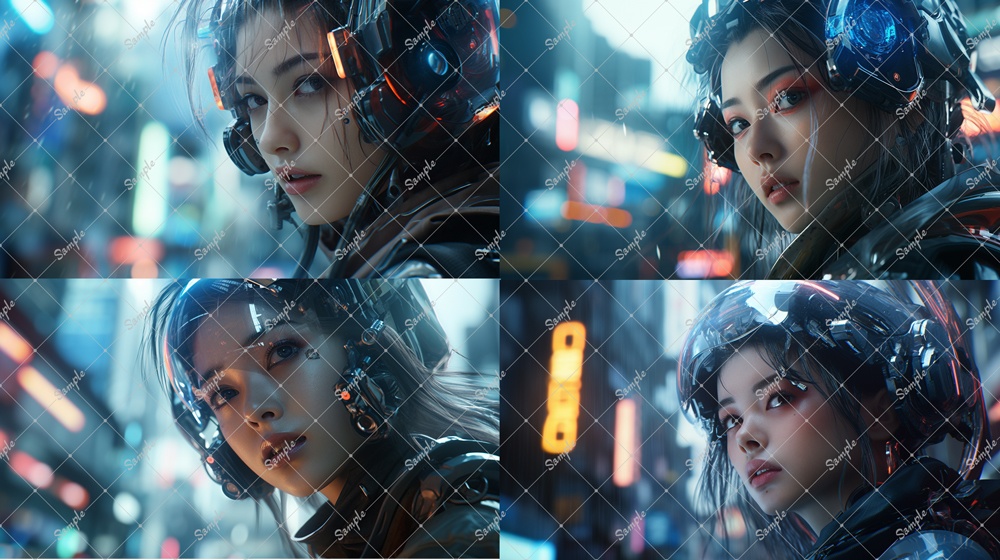 近未来CG風キャラクター素材(全56枚セット) 無料版有