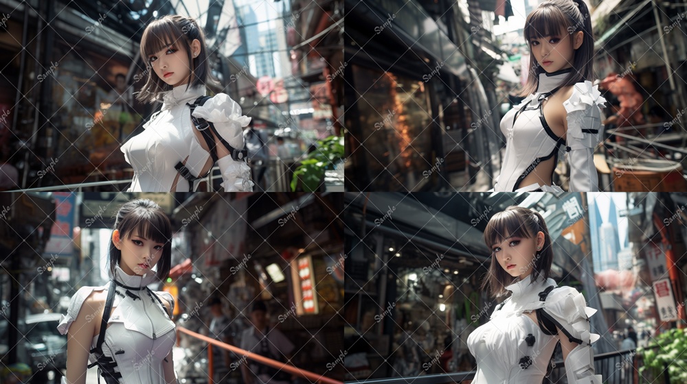 近未来CG風キャラクター素材(全56枚セット) 無料版有