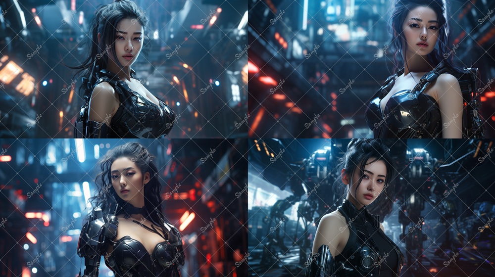 近未来CG風キャラクター素材(全56枚セット) 無料版有