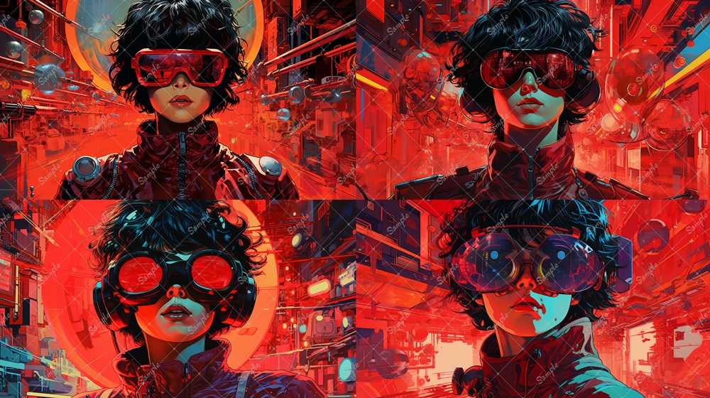 近未来CG風キャラクター素材(全56枚セット) 無料版有