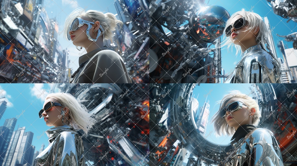 近未来CG風キャラクター素材(全56枚セット) 無料版有