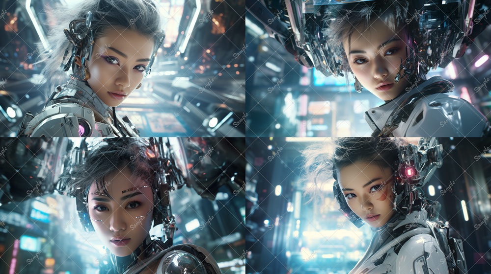 近未来CG風キャラクター素材(全56枚セット) 無料版有