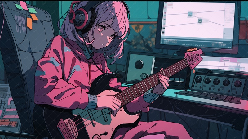 イラスト素材 歌ってみた1枚(全6枚入り)