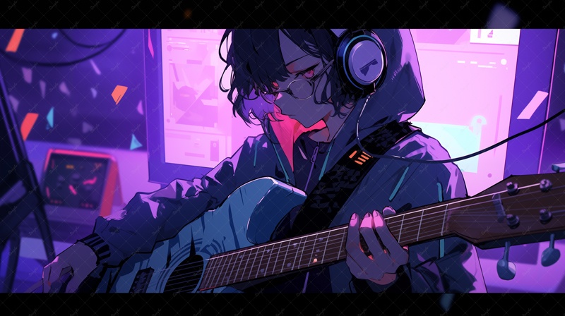 イラスト素材 歌ってみた1枚(全6枚入り)