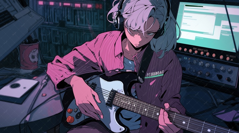 イラスト素材 歌ってみた1枚(全6枚入り)