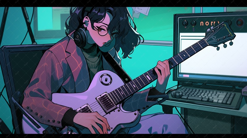 イラスト素材 歌ってみた1枚(全6枚入り)