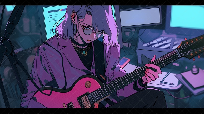 イラスト素材 歌ってみた1枚(全6枚入り)