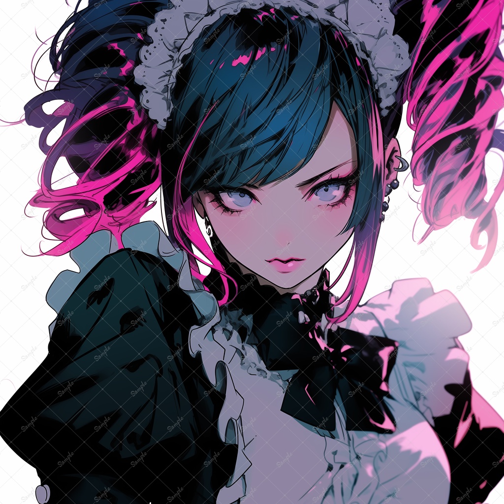 メイド風アイコン素材(全7枚入り)