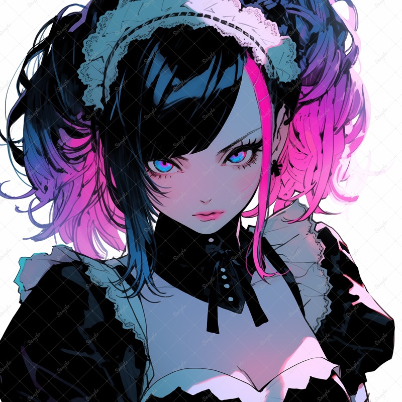 メイド風アイコン素材(全7枚入り)