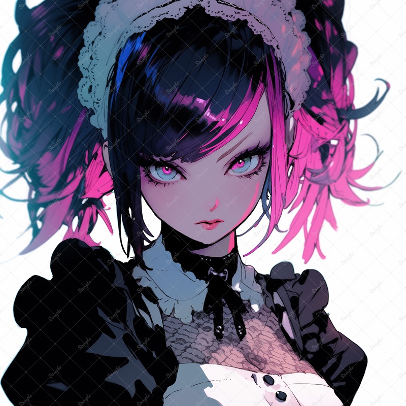 メイド風アイコン素材(全7枚入り)