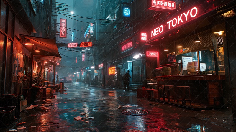 【NEO TOKYO】ネオン看板入り背景画像4点