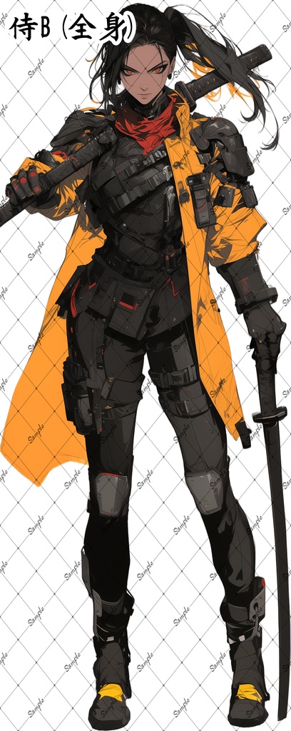 近未来風侍女性(2体セット)