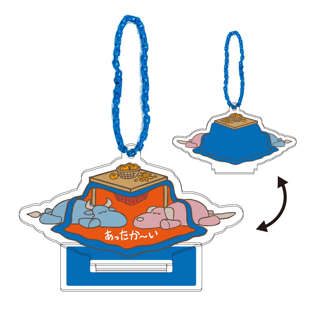 2WAYアクリルキーホルダー兼スタンド①（本体9.5cm×5cm、台座6cm×3cm）