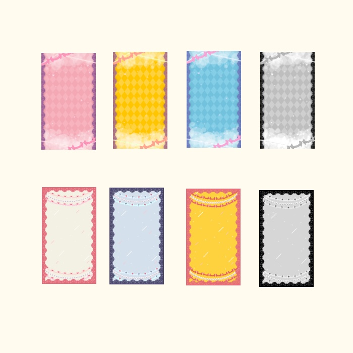 スマホ向けガーリーな背景素材セット