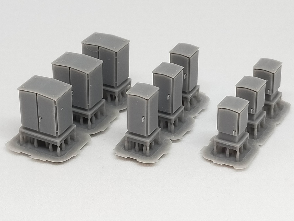 信号用器具箱 3種9個入 未塗装キット (Nゲージ用)