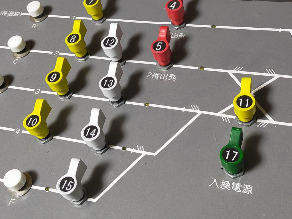 鉄道模型用テコ、ロータリースイッチ創意工夫キット