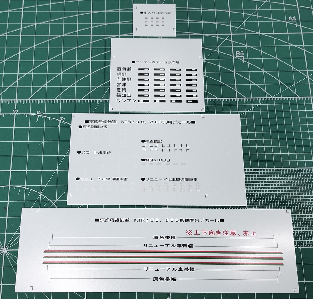 Nゲージ 京都丹後鉄道 KTR800形 未塗装ボディーキット