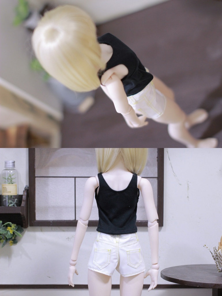 SD/DD/DDS用ドール服　タンクトップ　ブラック