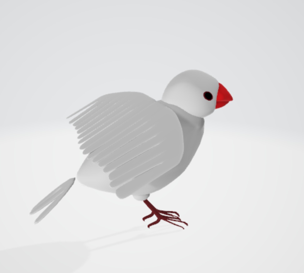 Free 白文鳥 java sparrow 3D
