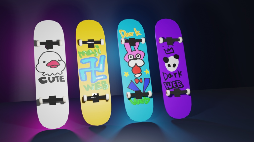 3D!スケボー skate boad (4items)