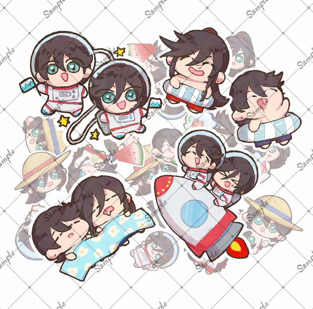 夏だよ！なフレークシール