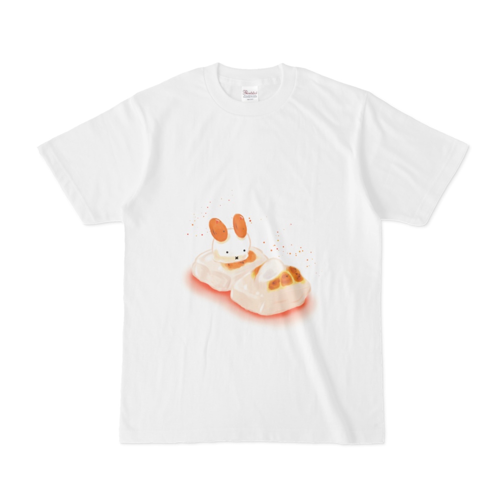 焼き立てお餅にうさぎさんを添えて