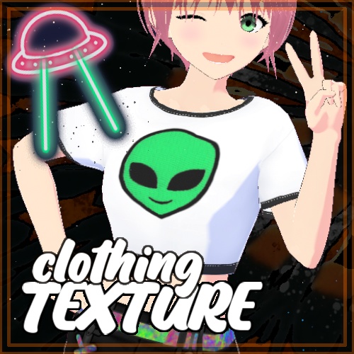 Alien Knit Patch Crop Top Texture