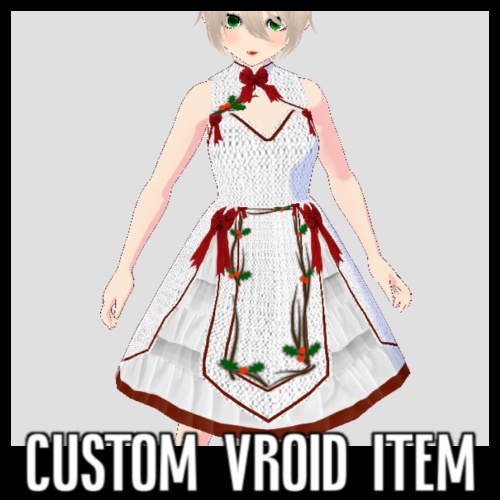 White and Red Christmas Dress