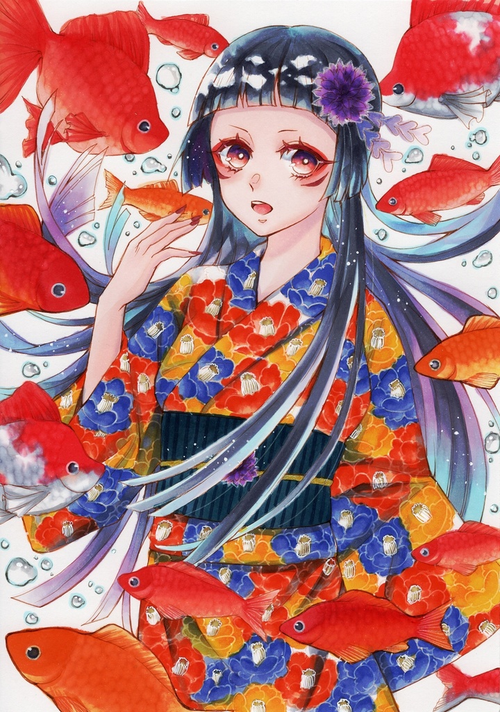 A5原画 夏恋金魚 Glitter Case Booth