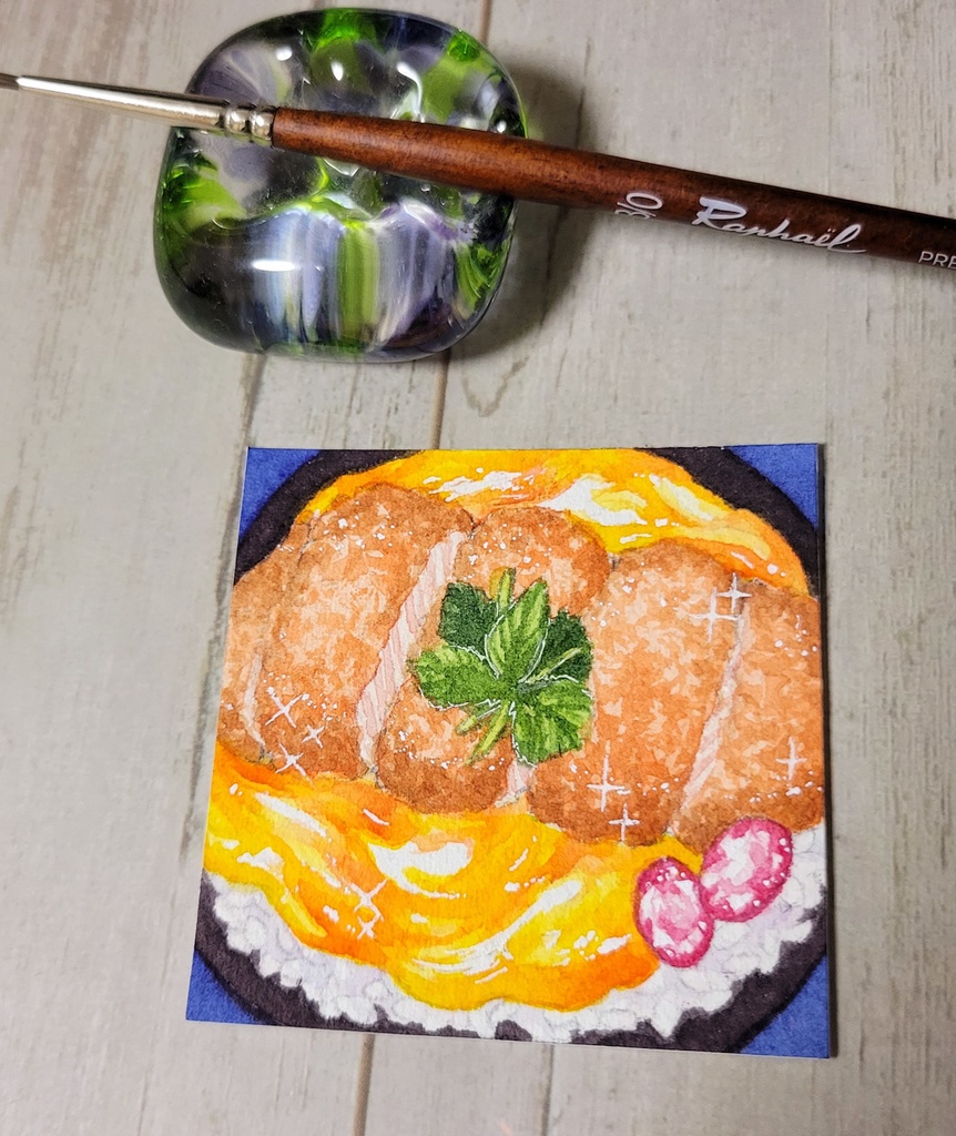 【ミニ額原画】鉱物丼シリーズ