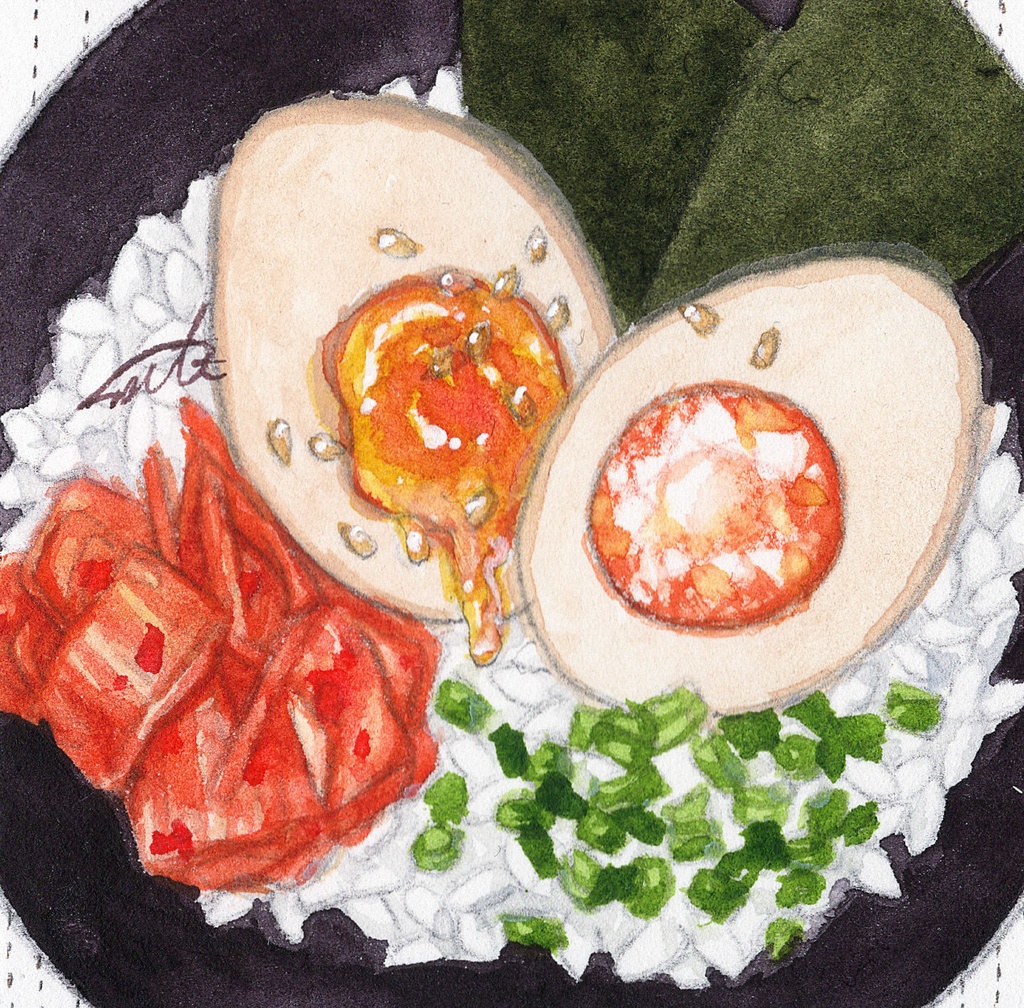 【ミニ額原画】鉱物丼シリーズ