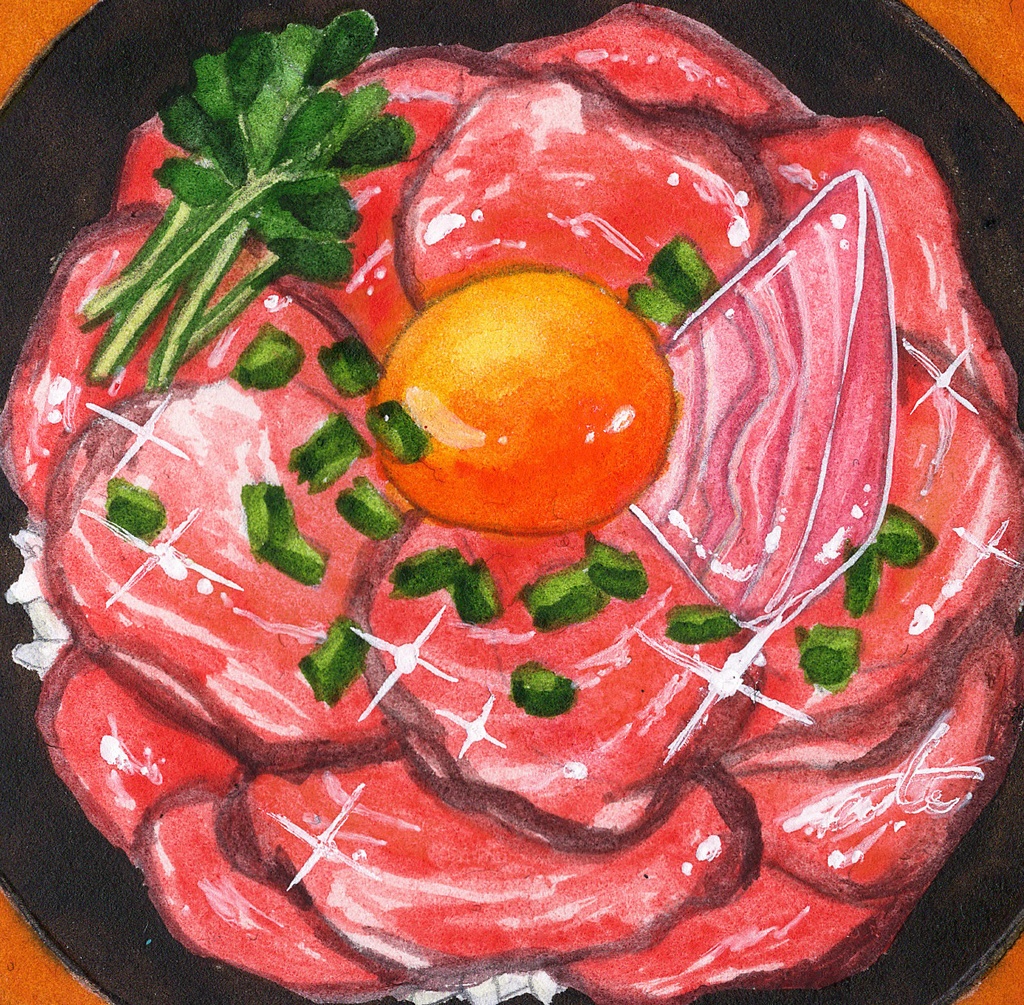 【ミニ額原画】鉱物丼シリーズ