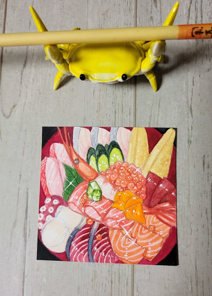 【ミニ額原画】鉱物丼シリーズ