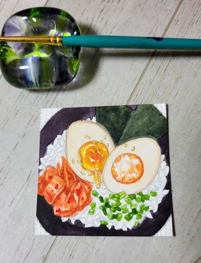 【ミニ額原画】鉱物丼シリーズ