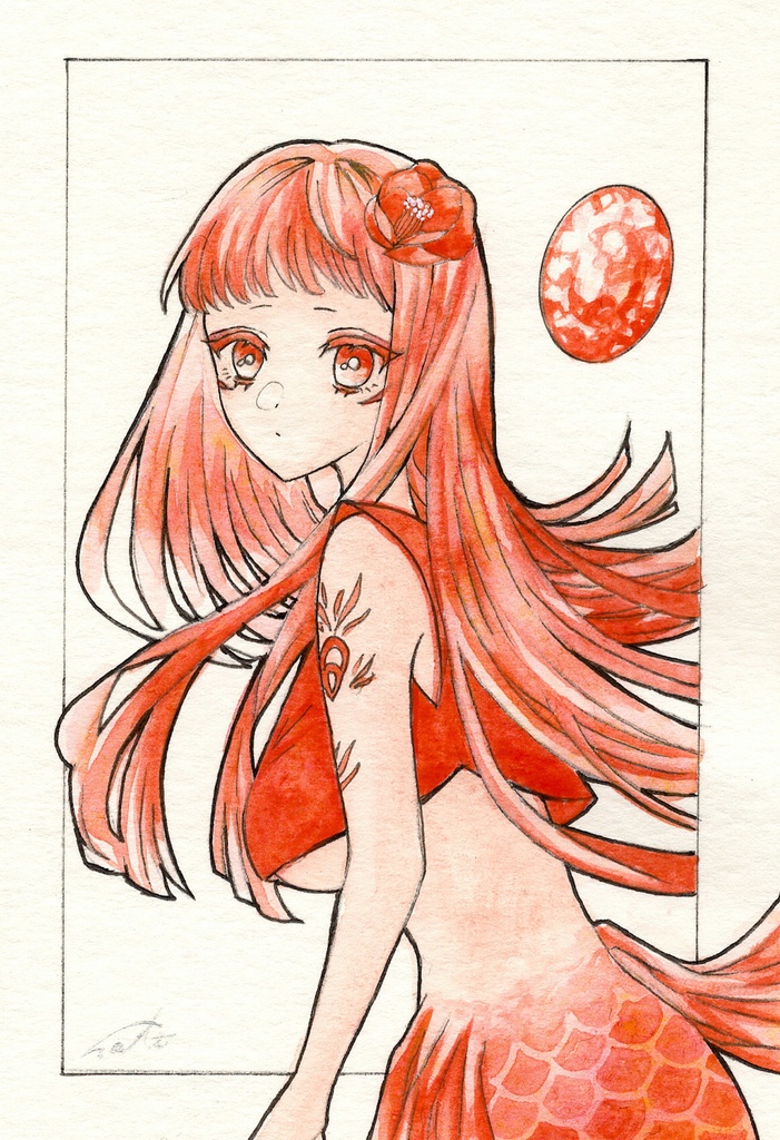 【ハガキサイズ原画】ドローイング各種A