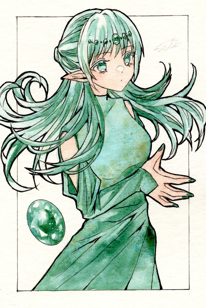 【ハガキサイズ原画】ドローイング各種A