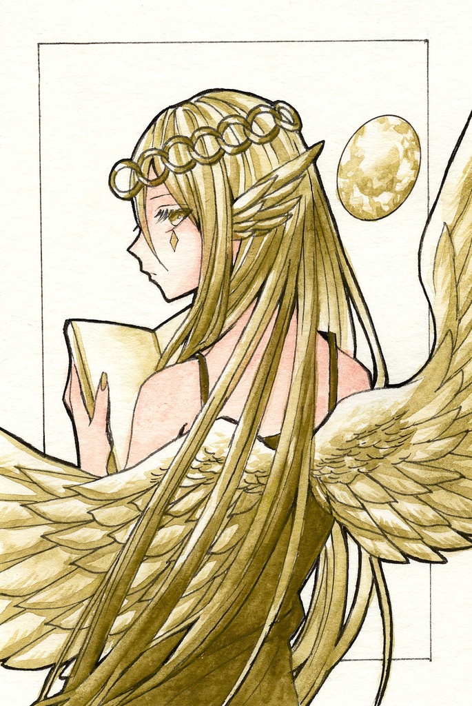 【ハガキサイズ原画】ドローイング各種A