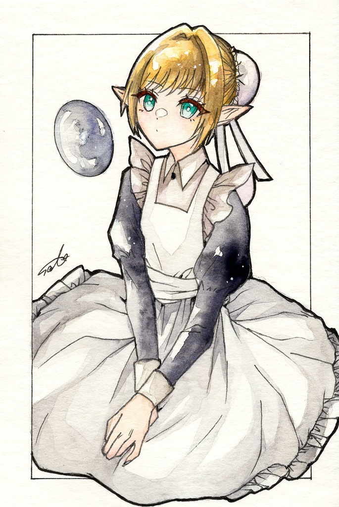 【ハガキサイズ原画】ドローイングB