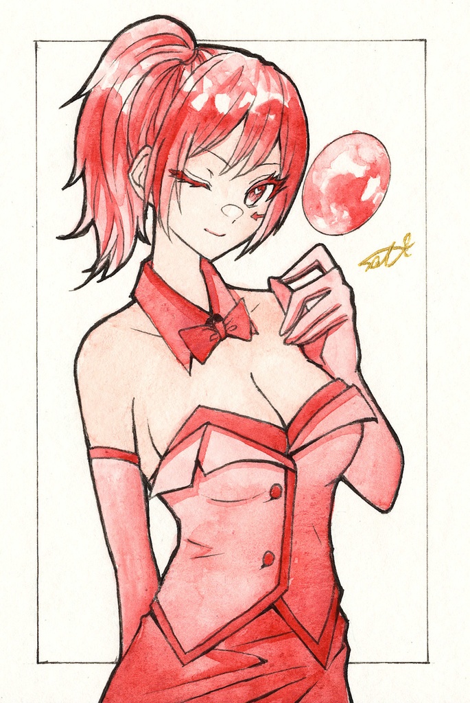 【ハガキサイズ原画】ドローイングB