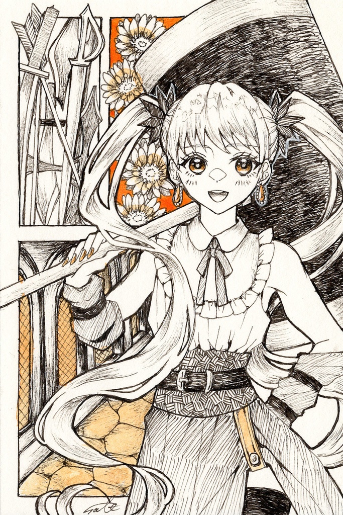 【ハガキ原画】漫画風ドローイング各種