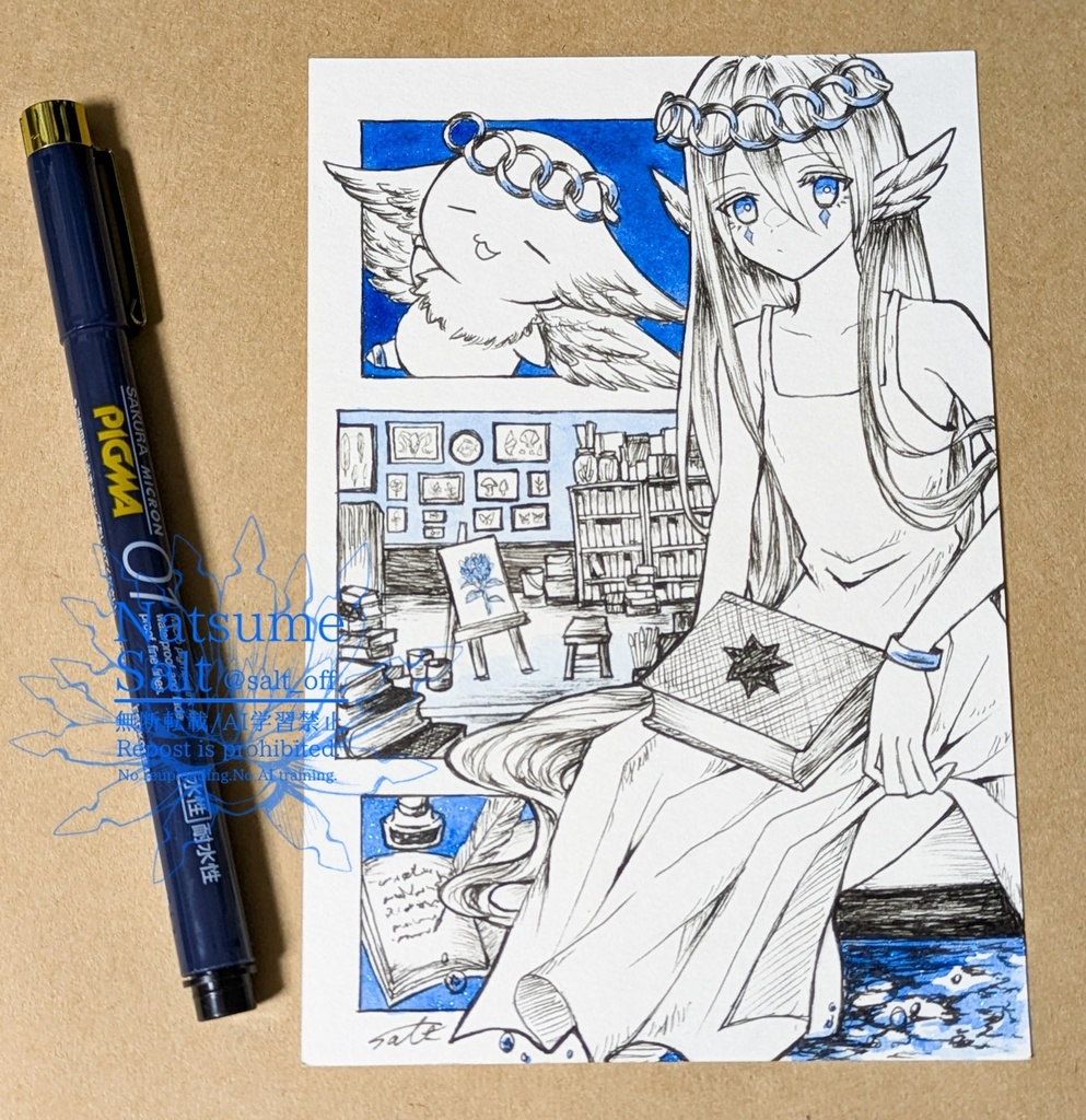 【ハガキ原画】漫画風ドローイング各種