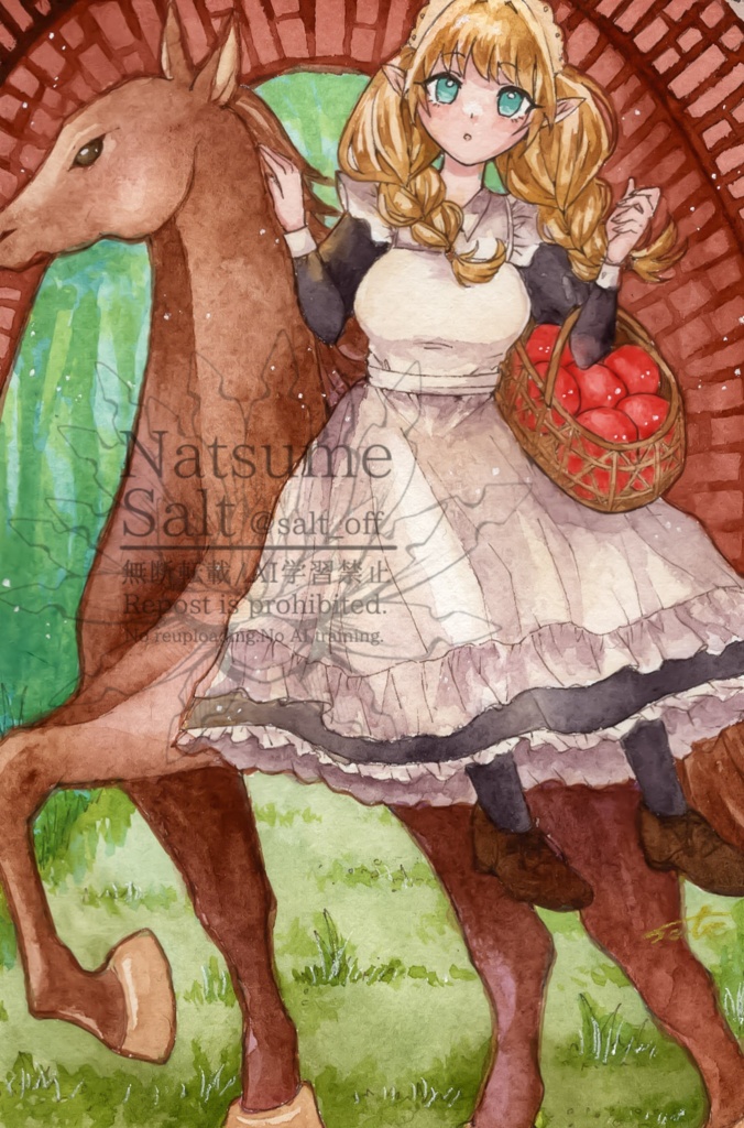 【額装原画】おつかい