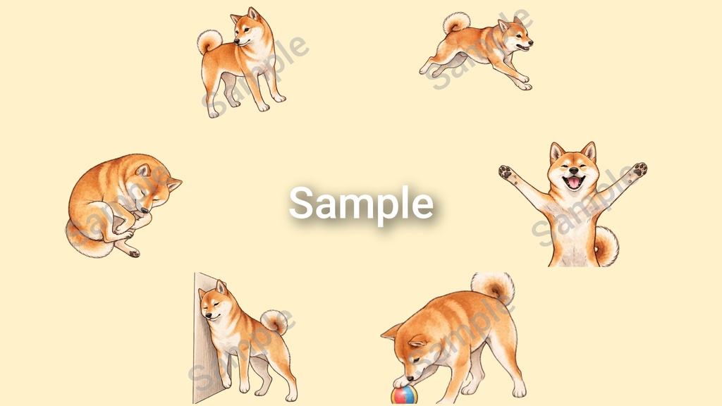 柴犬の立ち絵素材集 36種類