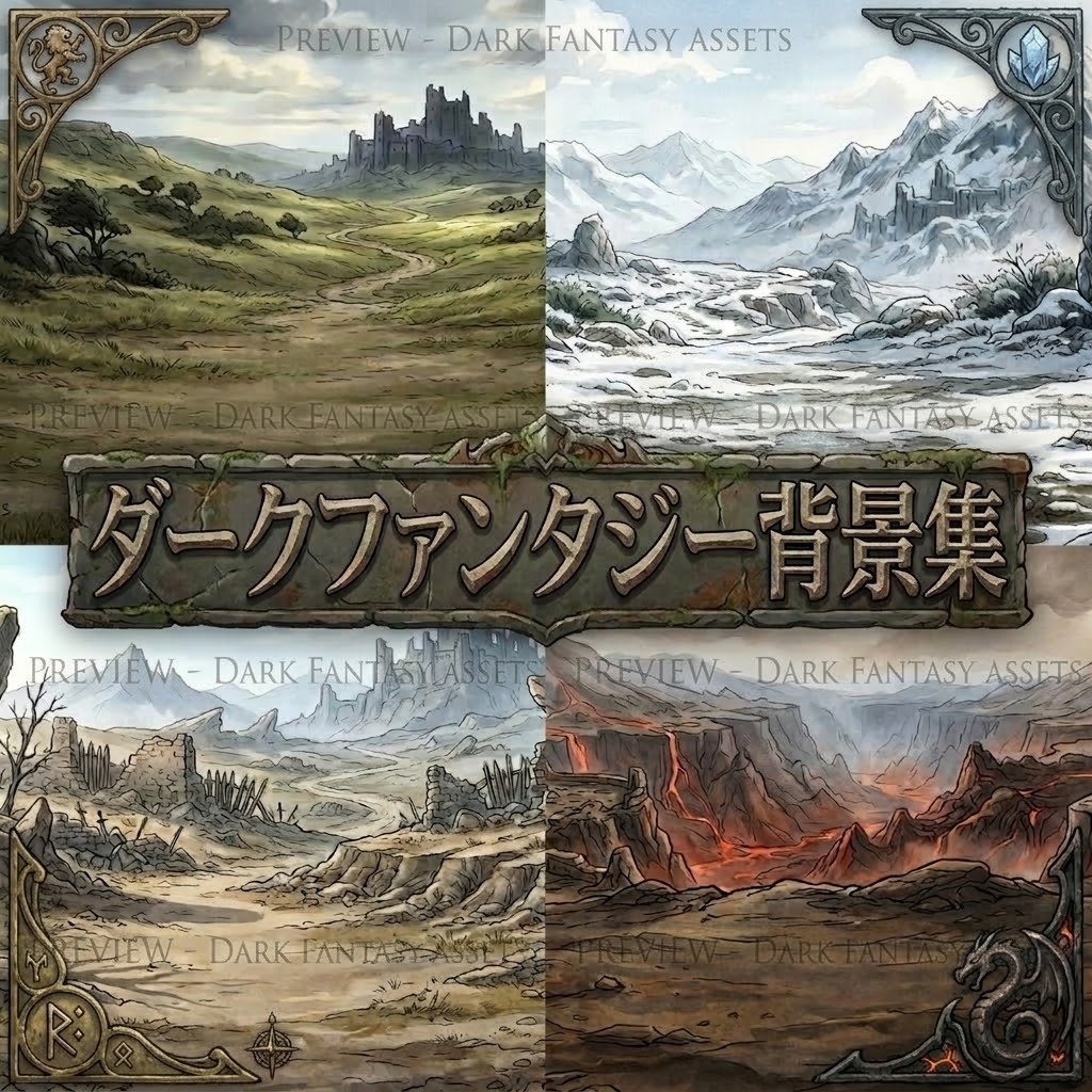 ダークファンタジー背景　45種類